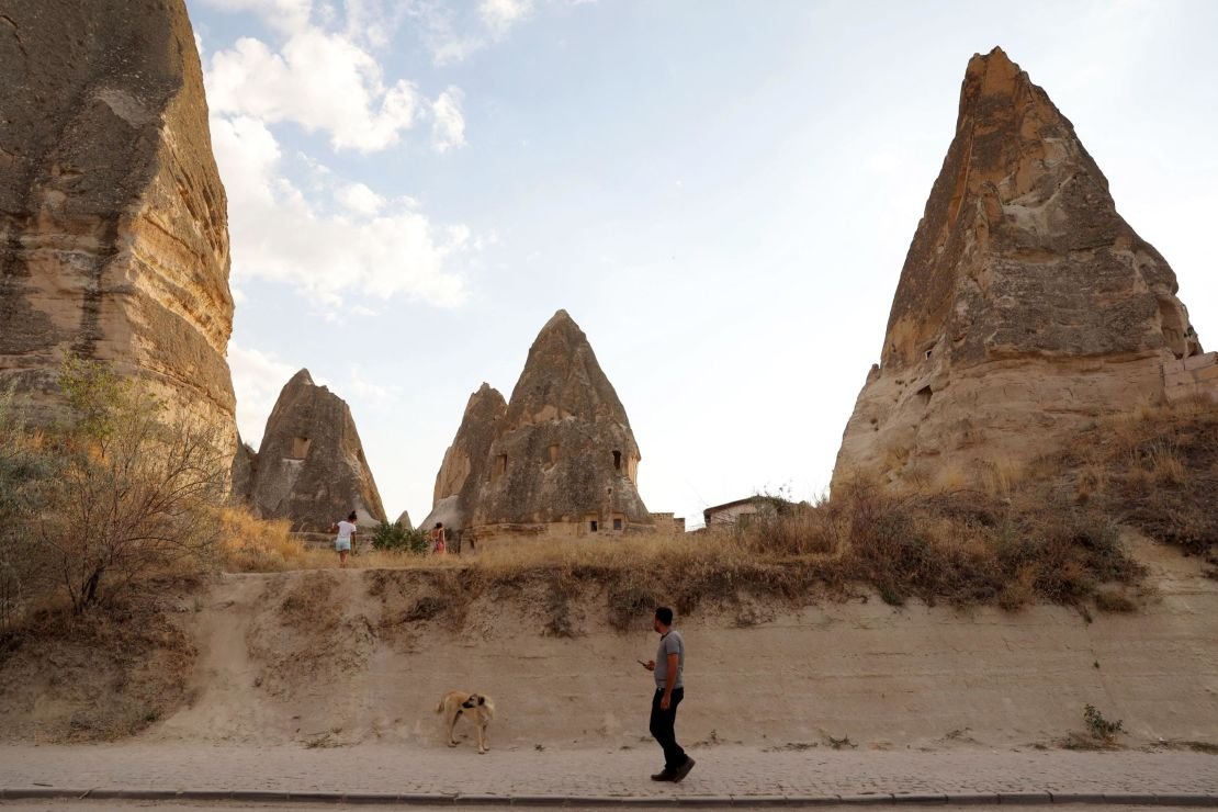 The landscape has been carved by thousands of years of erosion.