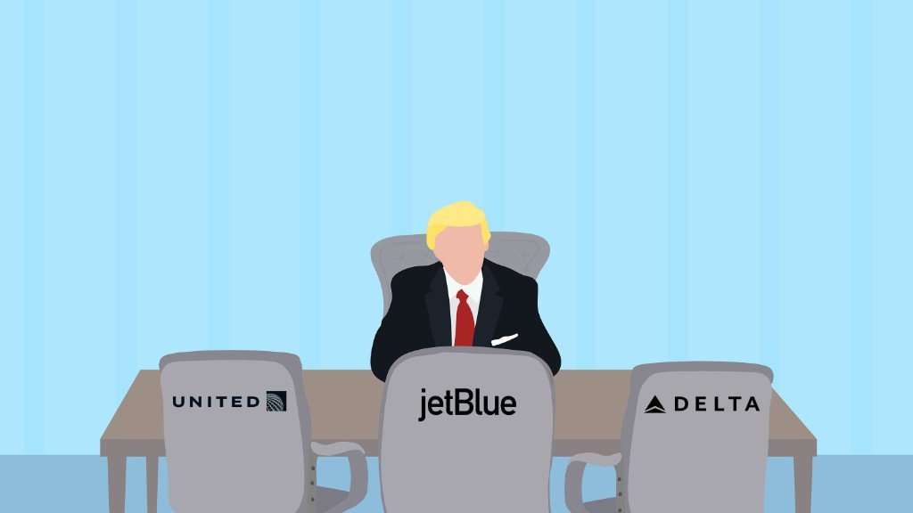 Trump meets with airline execs